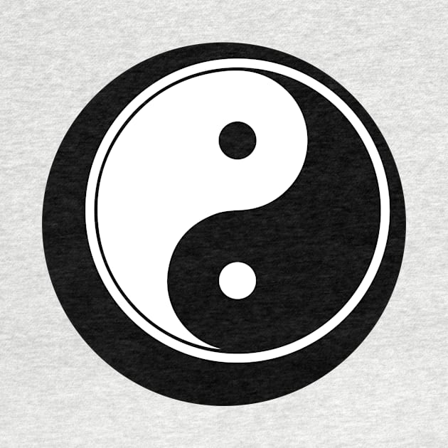 Peace Symbol Dark Yin Yang by Mellowdellow